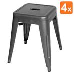 Krukken | BISTRO | Staal | Grey | In-/Outdoor | Stapelbaar |, Verzenden, Nieuw in verpakking
