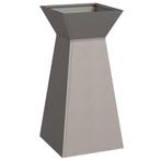 vidaXL Pilaar Plantenbak 2 pcs Zilver 35 x 35 x 73 cm, Tuin en Terras, Verzenden, Minder dan 60 cm, Nieuw, Metaal