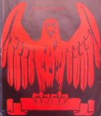 Adelaar in het rood op spotprent (lijst optie, Lithos), Verzenden