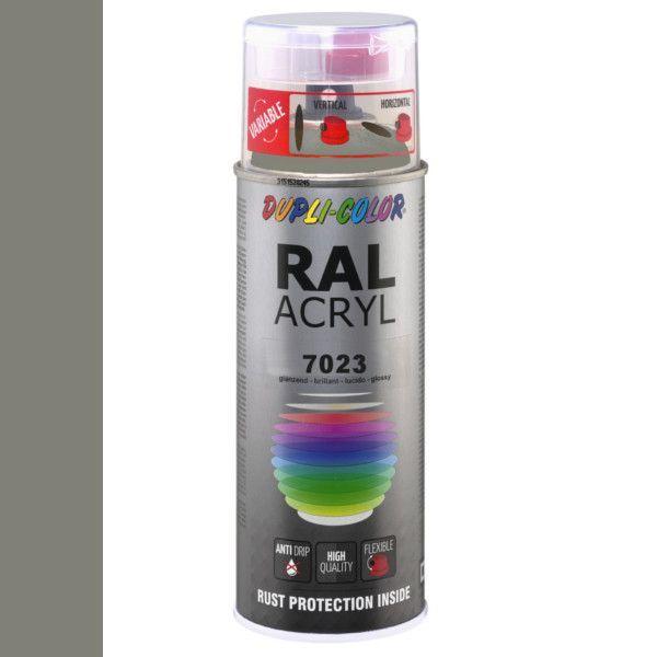 Dupli-Color Ral Acryl Ral 7023 Beton grijs Hoogglans 400 ml, Doe-het-zelf en Verbouw, Verf, Beits en Lak, Nieuw, Ophalen of Verzenden