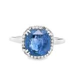 Ring Platina - 3.79ct. tw. Saffier - Diamant, Nieuw