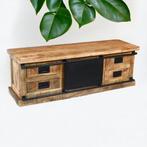 Tv-meubel Mangohout | Naturel | Breedte: 150,0cm, Huis en Inrichting, Kasten | Televisiemeubels, Ophalen, Nieuw, Industrieel
