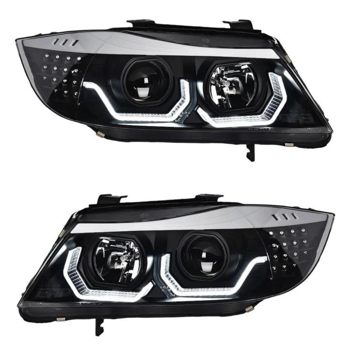 3D LED Angel Eyes Koplampen BMW 3 Serie E90 E91 05-08 B9765, Auto-onderdelen, Verlichting, Nieuw, BMW