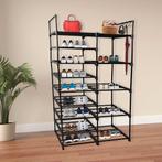 Schoenenrek | Schoenenkast | Opbergkast | 86x31x158 | Zwart, Huis en Inrichting, Kasten | Schoenenkasten, Verzenden, Nieuw