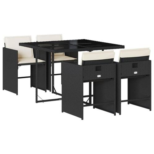 Tuinset met Kussens - OP = OP! Gemengd Beige - 40% korting, Tuin en Terras, Tuinsets en Loungesets, Nieuw, Rotan, Tuinset, 4 zitplaatsen