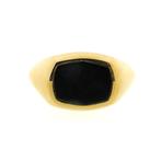 Gouden zegelring met onyx (herenring, heren, gouden ring), Sieraden, Tassen en Uiterlijk, Ringen, Gebruikt, Overige kleuren, Heer