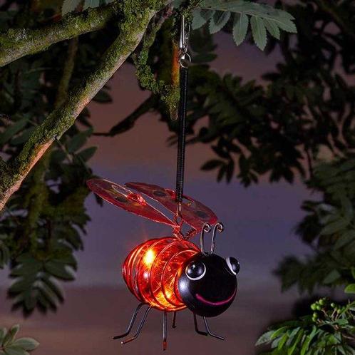 Solar Lieveheersbeestje - Hangend - 4 LED lichtjes, Tuin en Terras, Buitenverlichting, Waterbestendig, Led, Zonne-energie, Minder dan 50 watt