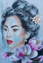 Elisa Brindani - Donna orientale con fiori