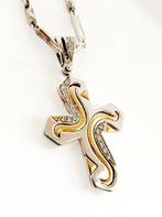 Ketting met hanger - 18 karaat Geel goud, Witgoud - 0.38ct.