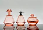 Art Deco Toiletset (3) - Stölzle / Hemanova Hu - Glas -, Antiek en Kunst