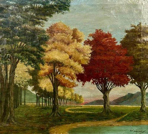 Adolf Kaufmann (1848-1916), Attributed to - Early autumn, Antiek en Kunst, Kunst | Schilderijen | Klassiek