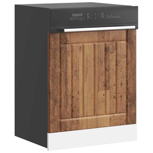 vidaXL Vaatwaspaneel Lucca bewerkt hout oud houtkleurig, Huis en Inrichting, Keuken | Keukenelementen, Bruin, Nieuw, Verzenden