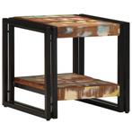 vidaXL Salontafel 40x50x38 cm massief gerecycled hout, 50 tot 100 cm, Verzenden, Nieuw, 50 tot 100 cm