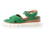Tamaris Sandalen in maat 38 Groen | 10% extra korting, Tamaris, Verzenden, Sandalen of Muiltjes, Zo goed als nieuw