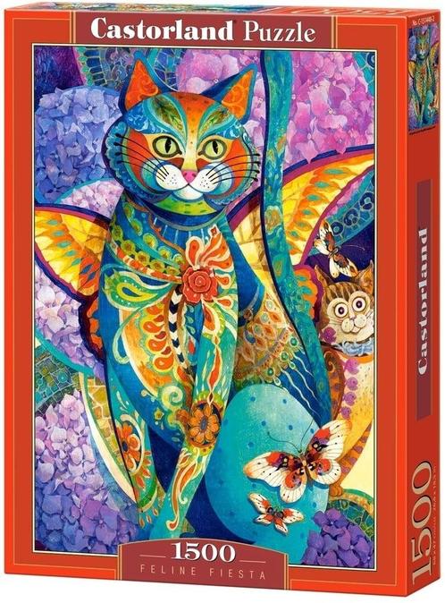Feline fiesta Puzzel (1500 stukjes) | Castorland - Puzzels, Hobby en Vrije tijd, Denksport en Puzzels, Nieuw, Verzenden