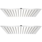 vidaXL Regendouchekop 2 st 25x25 cm roestvrij staal, Doe-het-zelf en Verbouw, Sanitair, Verzenden, Nieuw