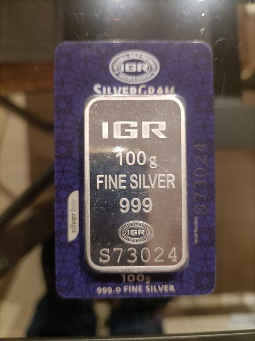 100 gram - Zilver .999 - IGR, Turkey - Verzegeld en met, Postzegels en Munten, Edelmetalen en Baren