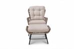 Mondial Living Loungestoel Dex met Hocker Sahara Dust, Ophalen of Verzenden, Nieuw