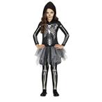 Skelet Halloween Kostuum Meisje Capuchon, Hobby en Vrije tijd, Feestartikelen, Verzenden, Nieuw
