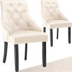 Eetkamerstoelen - Set van 2 - Met armleuning - Creme - Tecta, Verzenden, Zo goed als nieuw