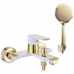REA Opbouw badmengkraan - glans goud/mat wit - eengreeps..., Ophalen of Verzenden, Nieuw