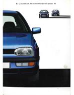 1991 VOLKSWAGEN GOLF BROCHURE FRANS, Nieuw, Volkswagen, Author