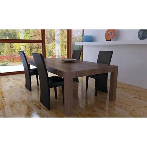 vidaXL Eetkamerstoelen 4 st kunstleer donkerbruin, Huis en Inrichting, Stoelen, Bruin, Nieuw, Verzenden