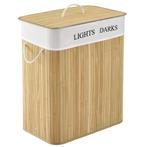 Bamboe Wasmand Curly - 100 L - Natuur - Uitneembare Waszak, Huis en Inrichting, Badkamer | Badtextiel en Accessoires, Verzenden