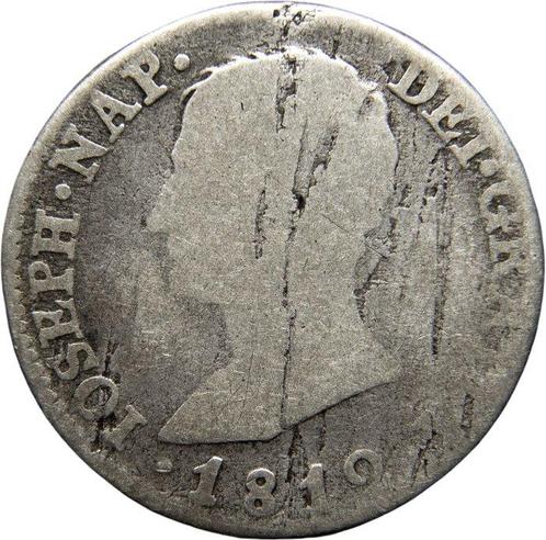 Spanje. Jose Napoleón. 4 Reales Acuñados en Sevilla en 1812, Postzegels en Munten, Munten | Europa | Niet-Euromunten