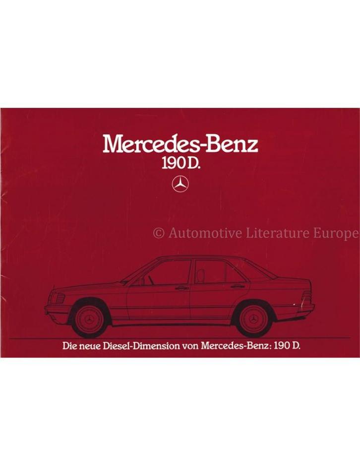 1983 MERCEDES BENZ 190D BROCHURE DUITS, Boeken, Auto's | Folders en Tijdschriften