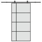 vidaXL Schuifdeur met beslag 102,5x205 cm ESG-glas en, Verzenden, Nieuw