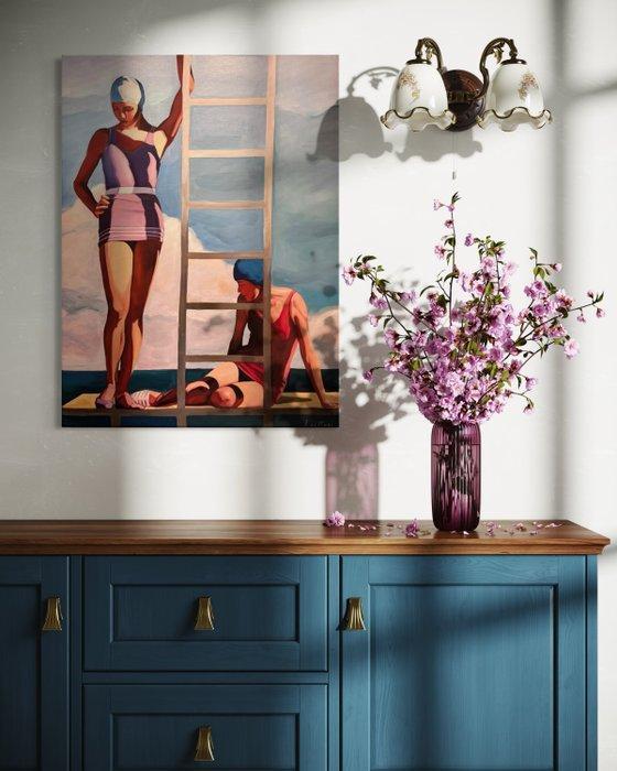 Biatturi Irina - L’Echelle, Antiek en Kunst, Kunst | Designobjecten