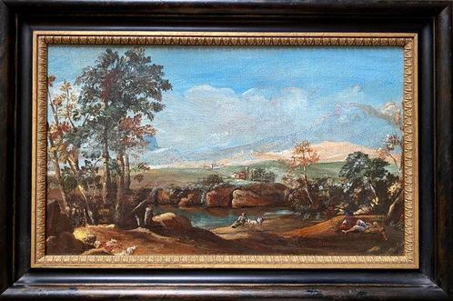 Bartolomeo Pedon (1665-1732), Kring van - Paesaggio con, Antiek en Kunst, Kunst | Schilderijen | Klassiek