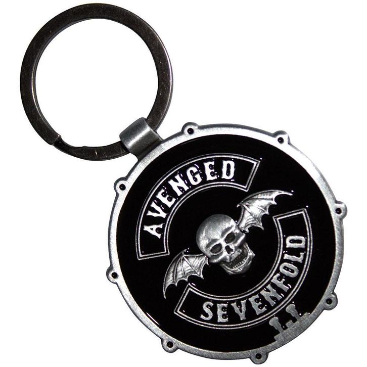 Avenged Sevenfold Deathbat Crest Drum Double Sided Keychain, Verzamelen, Muziek, Artiesten en Beroemdheden, Gebruiksvoorwerp, Nieuw