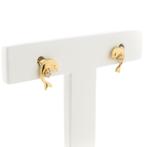 Gouden dolfijnen oorstekers met Zirconia (oorbellen), Sieraden, Tassen en Uiterlijk, Oorbellen, Gebruikt, Overige kleuren, Ophalen of Verzenden