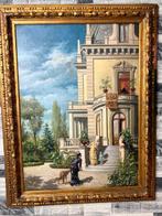 Enrico Junck (1849 - 1878) - La villa, Antiek en Kunst, Kunst | Schilderijen | Klassiek