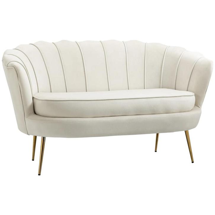TRUUSK Moderne 2-zitsbank Gestoffeerde Loveseat - Fluweel -, Huis en Inrichting, Stoffering | Behang, Verzenden