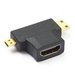 Mini HDMI + Micro HDMI naar HDMI adapter | Value (Full HD), Verzenden, Nieuw