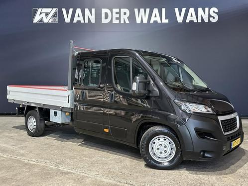 Peugeot Boxer 2.2 Blue HDi 140 pk RIJKLAAR Pick up Dubbele, Auto's, Bestelauto's, Handgeschakeld, Diesel, Zwart, Peugeot, Ophalen of Verzenden
