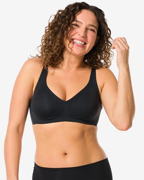 HEMA Voorgevormde bh zonder beugel zwart, Kleding | Dames, Ondergoed en Lingerie, Verzenden