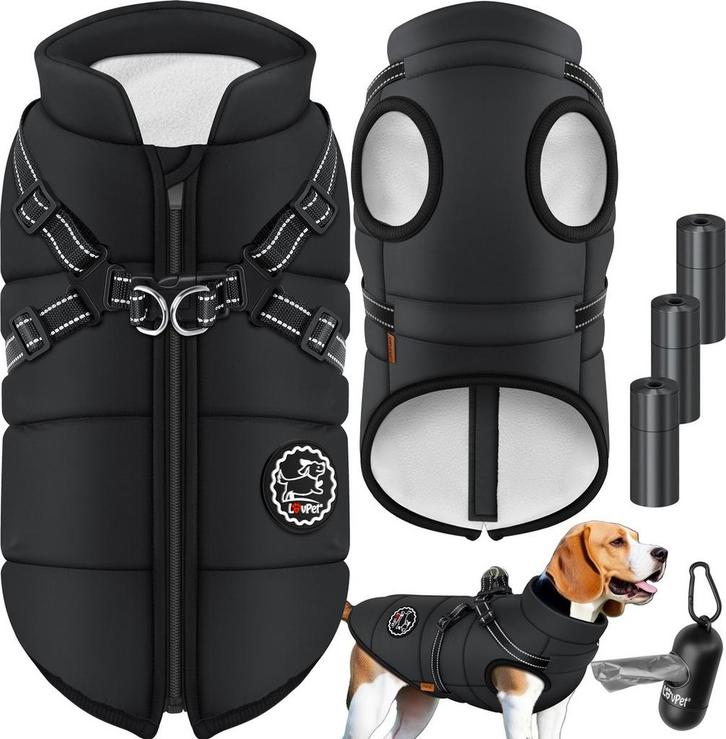 Hondenharnas XL - hondenjas - waterafstotend - gevoerd -, Dieren en Toebehoren, Honden-accessoires, Verzenden