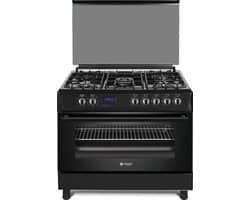 Wiggo WO-E969R(BB) - Serie 9 - 90 cm - Gasfornuis - 6899, Witgoed en Apparatuur, Fornuizen, Vrijstaand, Nieuw, Energieklasse A of zuiniger
