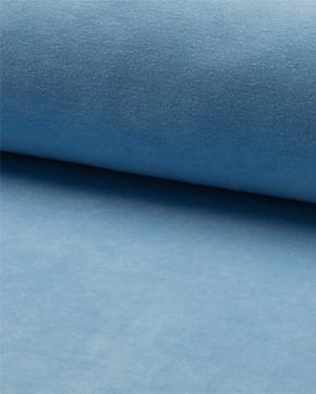 Nicky velours licht blauw, Hobby en Vrije tijd, Stoffen en Lappen, Blauw, Nieuw