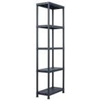 vidaXL Opbergrek 125 kg 60x30x180 cm kunststof zwart, Huis en Inrichting, Kasten | Stellingkasten, Verzenden, Nieuw