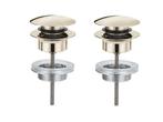 Veiling - 2x Grohe afvoergarnituur push-open nikkel, Nieuw