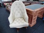 Chesterfield Outlet !!! Creme Leren Chesterfield BureauStoel