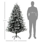 Kunstkerstboom 180 Cm LED-verlichting Sneeuw Vlamvertragend, Verzenden, Nieuw