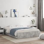 vidaXL Bedframe met lades bewerkt hout betongrijs 140x200 cm, Huis en Inrichting, Verzenden, 140 cm, 200 cm, Grijs