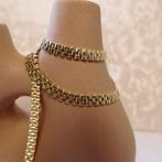 Gouden panter schakelcollier (Ketting), Ophalen of Verzenden, Gebruikt, Overige kleuren, Goud