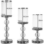 Ruhhy Glamour Kaarsenhouder Set - 3 Maten - Kristal Versi..., Ophalen of Verzenden, Nieuw